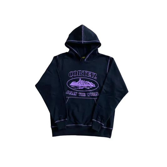 Corteiz Superior Hoodie - (BLACK/PURPLE)