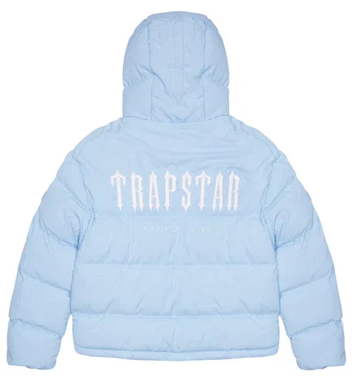 Trapstar Decoded Hooded Puffer Jacket 2.0 - Ice Blue