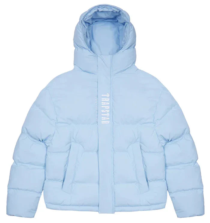 Trapstar Decoded Hooded Puffer Jacket 2.0 - Ice Blue