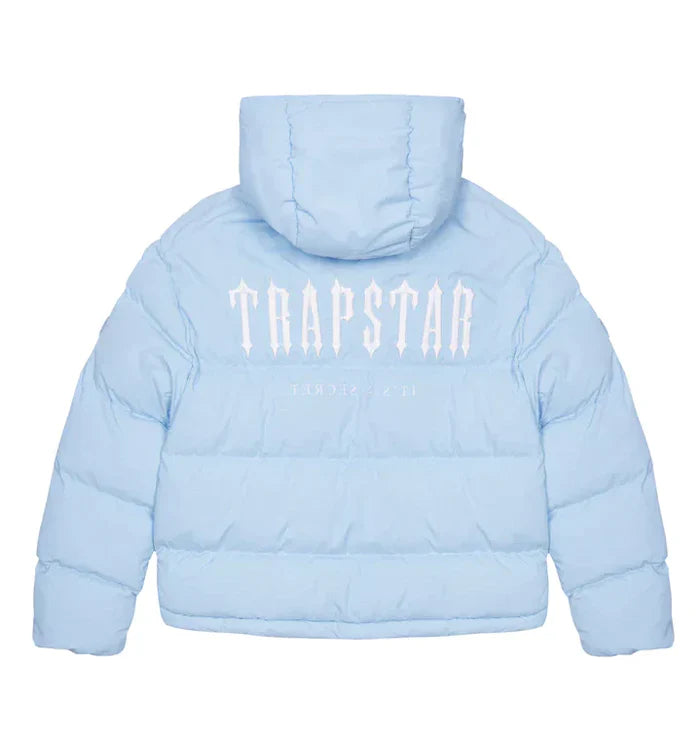 Trapstar Decoded Hooded Puffer Jacket 2.0 - Ice Blue