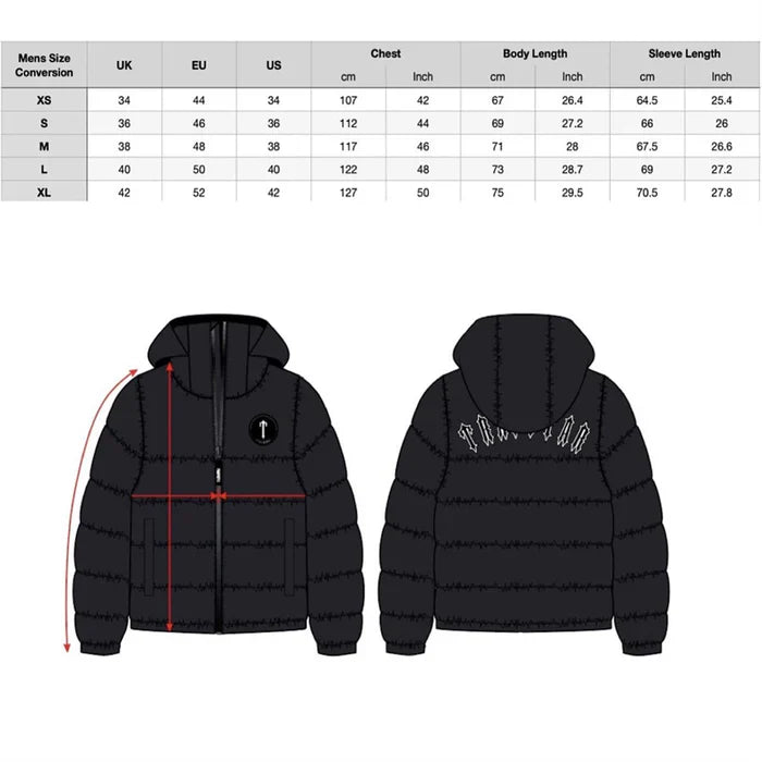 Trapstar Decoded Hooded Puffer Jacket 2.0 - Ice Blue