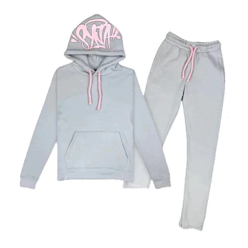 Syna World Logo Tracksuit - Grey / Pink